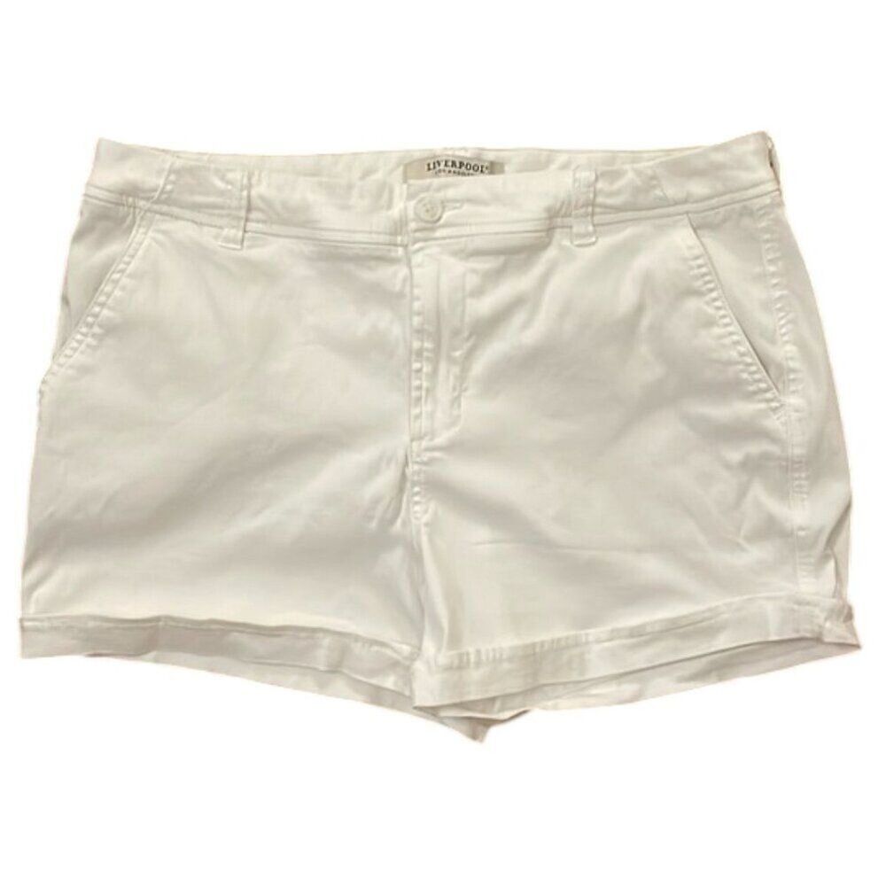 Liverpool Jeans White Johnny Short Womens Size 16 / 33 Stretch XM9068th